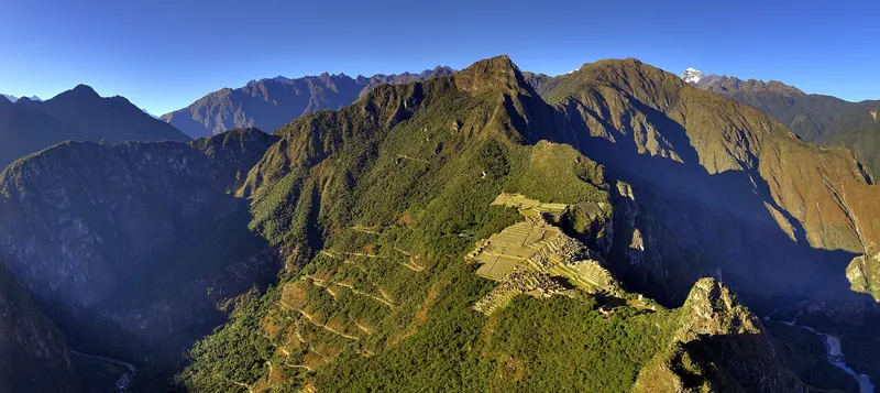 The Inca citadel of Machu Picchu high in the Andes