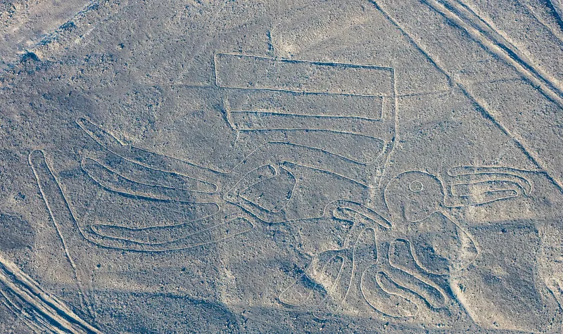 The arid desert plateau where the Nazca Lines are etched