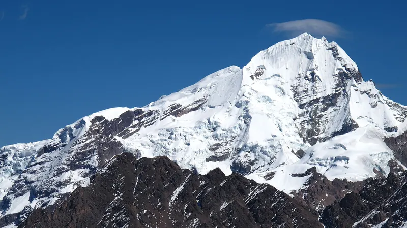 Ausangate, a sacred mountain visible from Rainbow Mountain
