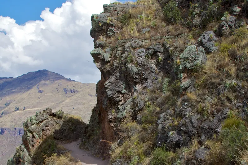 The Inca ruins above the town of Pisac