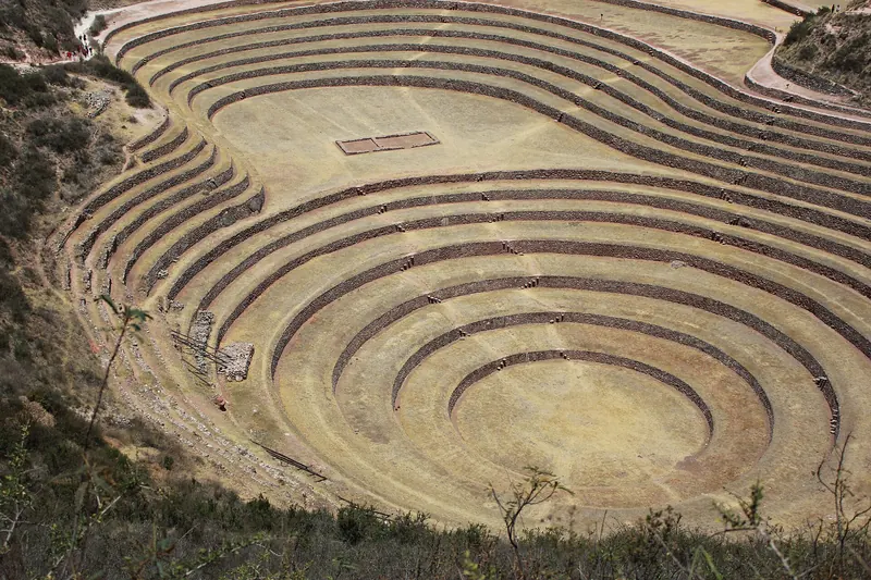 The circular terraces of Moray in the Sacred Valley