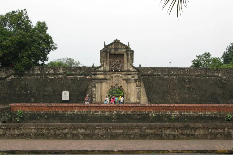 The gate of Fort Santiago inside the walled city of Intramuros