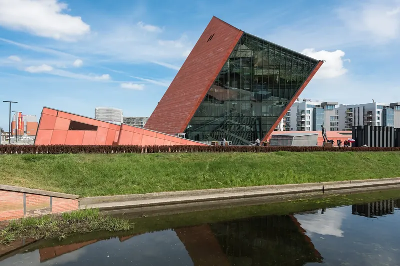 The modern Museum of the Second World War building in Gdańsk