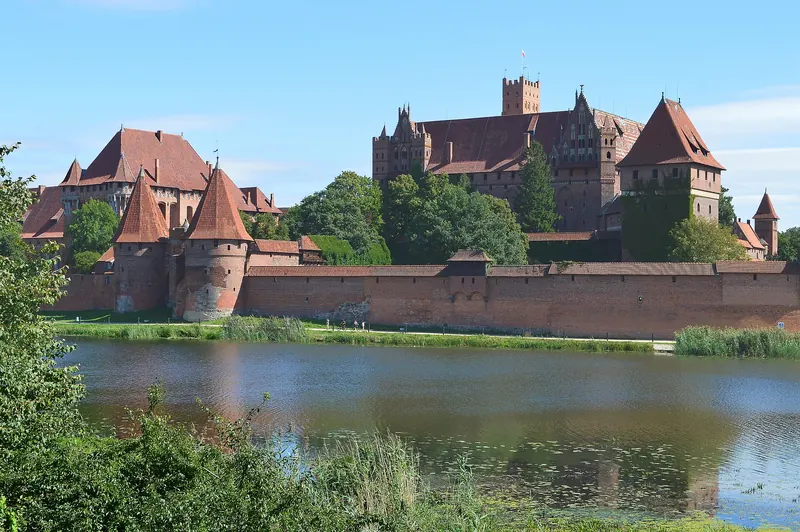The High Castle of Malbork with its brick walls and courtyard