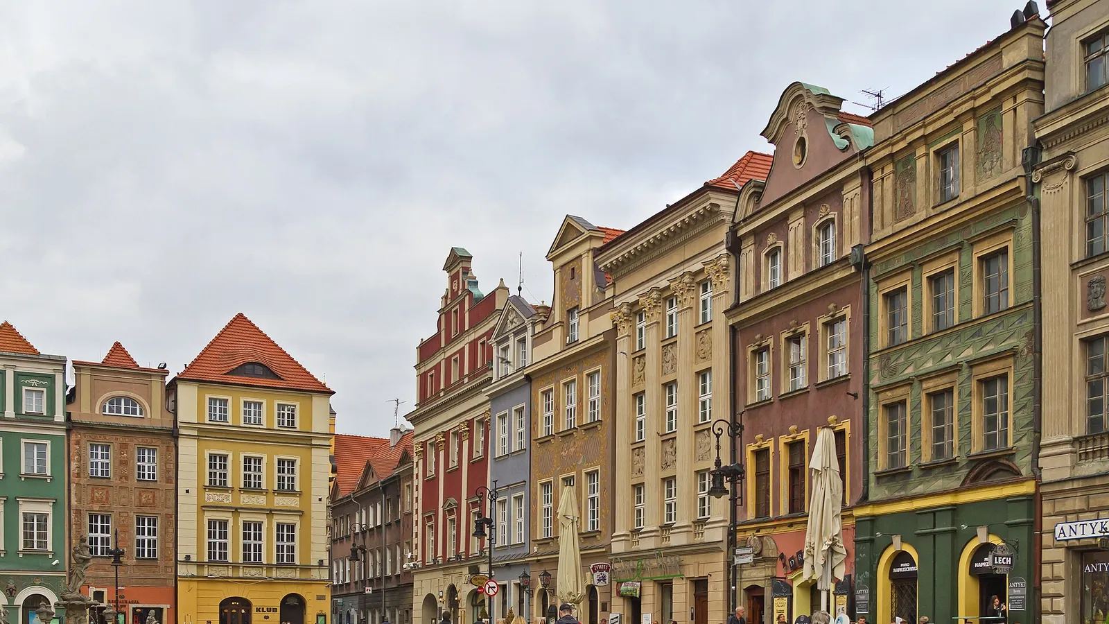 Colourful houses on Poznań's Old Market Square