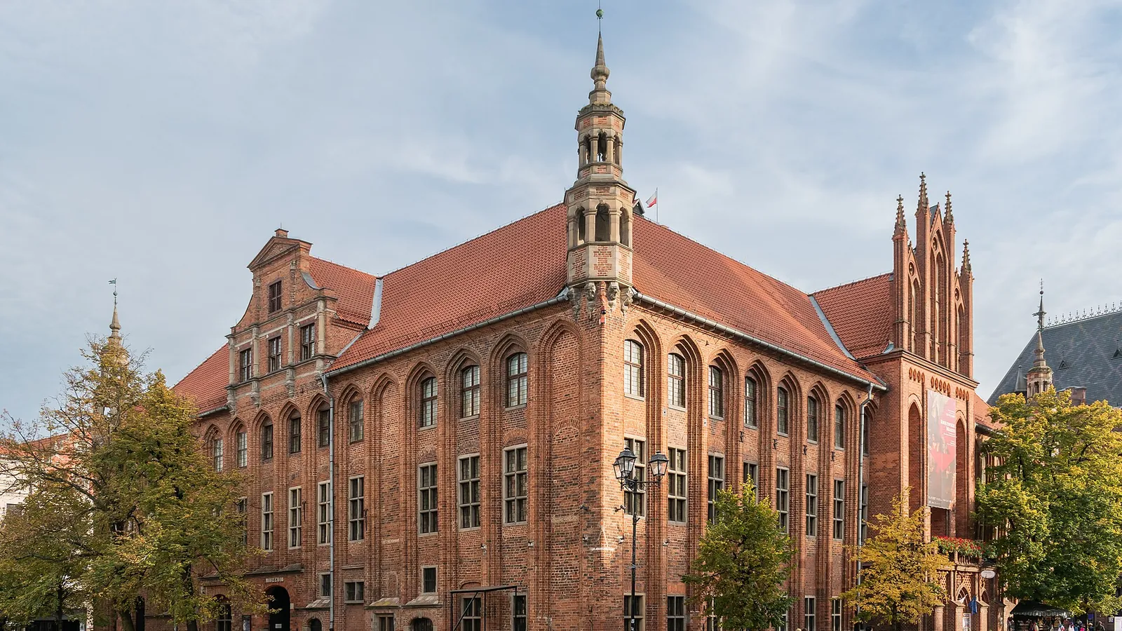 The brick Gothic Old Town Hall in Toruń