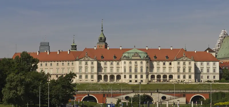 The reconstructed Old Town of Warsaw with colourful townhouses