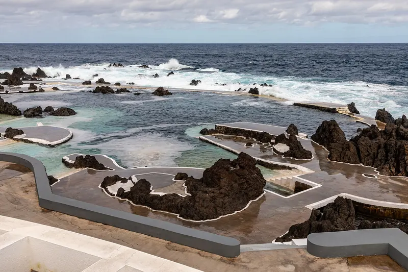 The volcanic natural swimming pools at Porto Moniz on Madeira's northwest coast