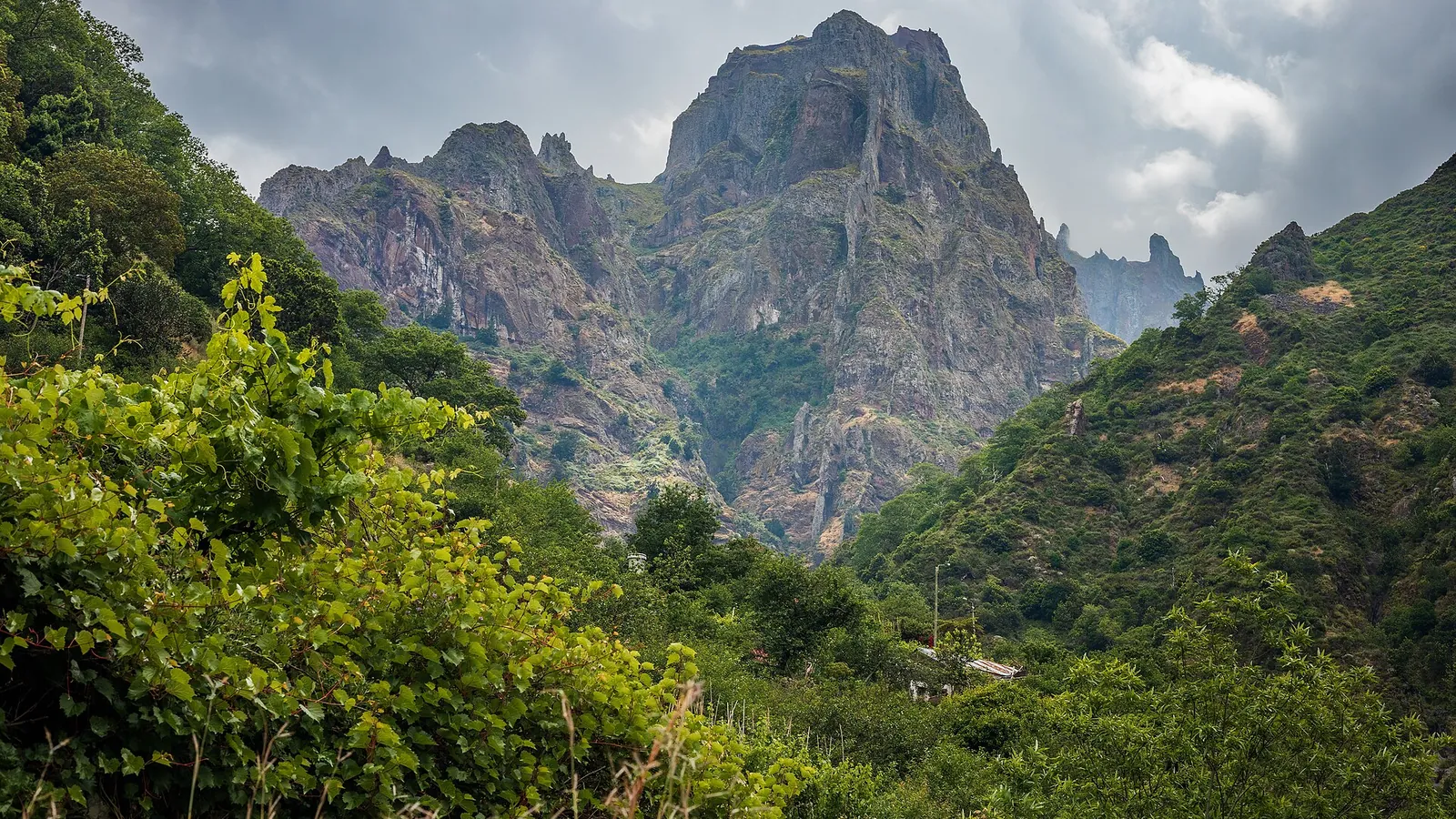 The jagged volcanic peaks of Curral das Freiras in the mountains of Madeira