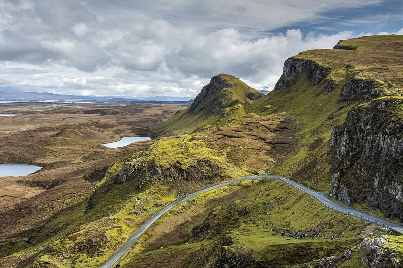 The dramatic landscape of the Quiraing on the Isle of Skye
