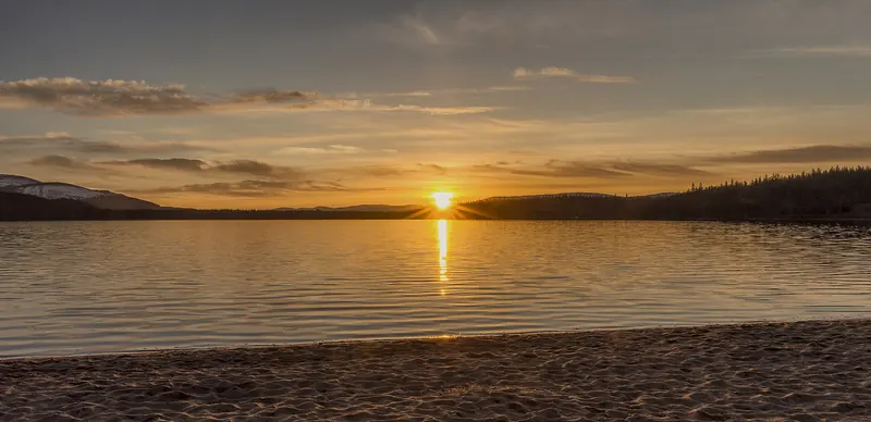 Sunset over Loch Morlich in the Cairngorms