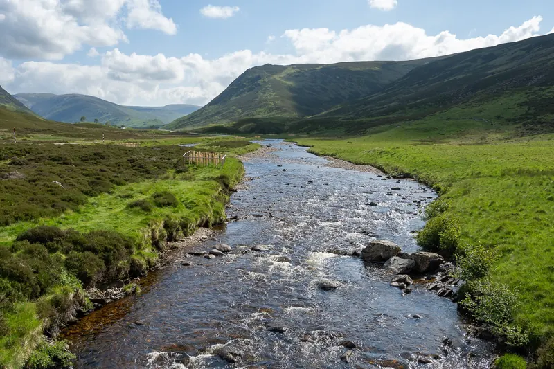 The Clunie Water flowing through Cairngorms National Park