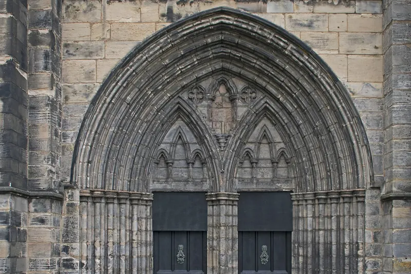 The main portal of Glasgow Cathedral