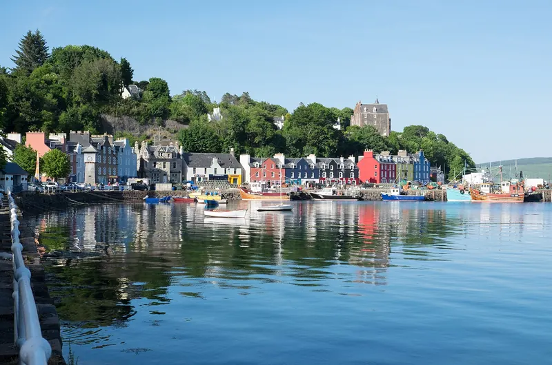 The colourful harbourfront of Tobermory on the Isle of Mull
