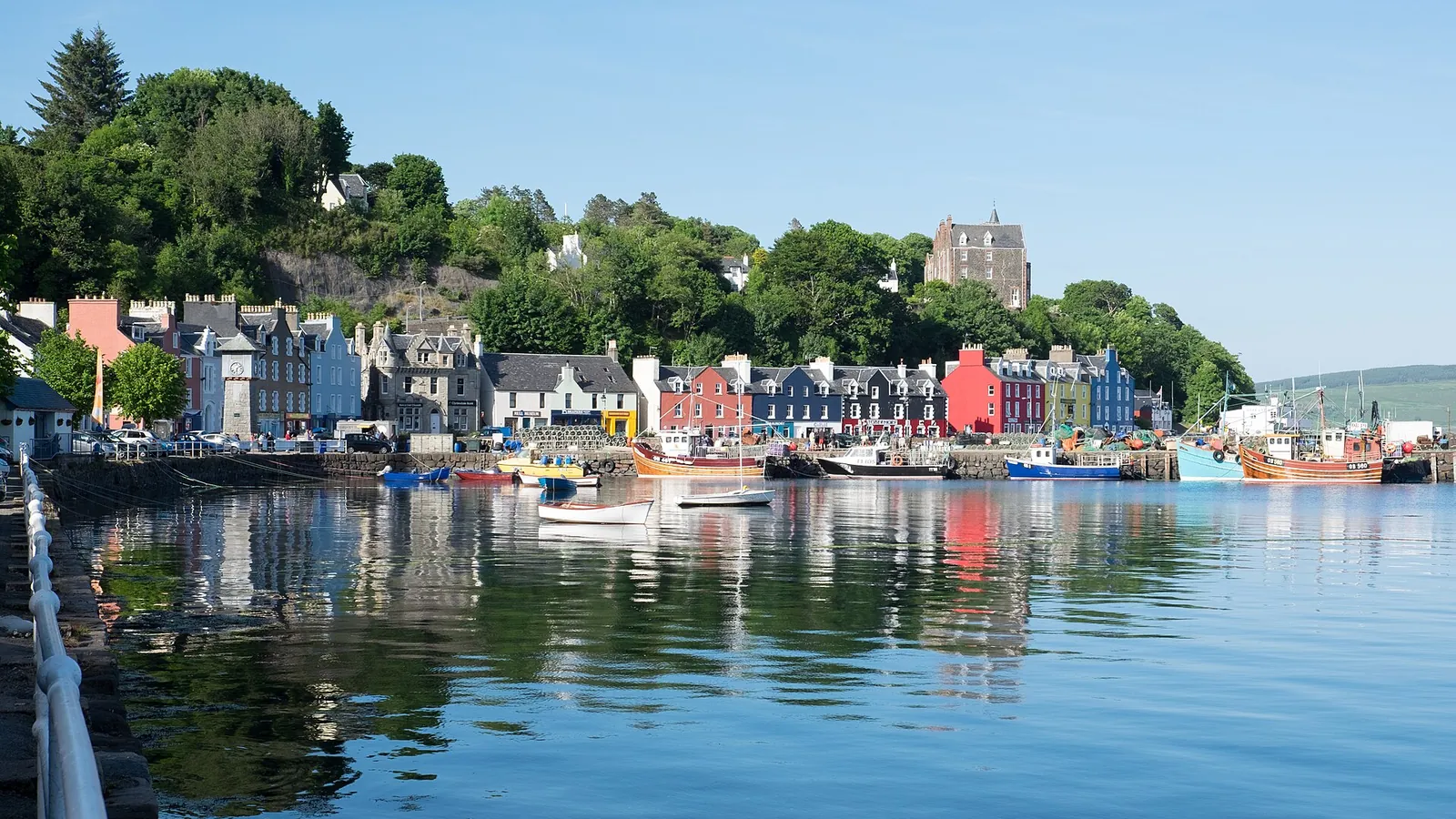 The colourful harbourfront of Tobermory on the Isle of Mull