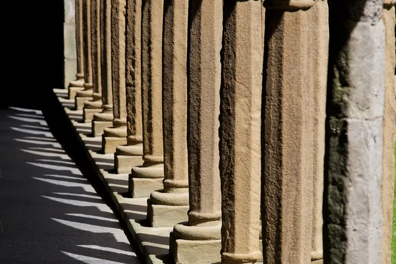The cloister arcade at Iona Abbey