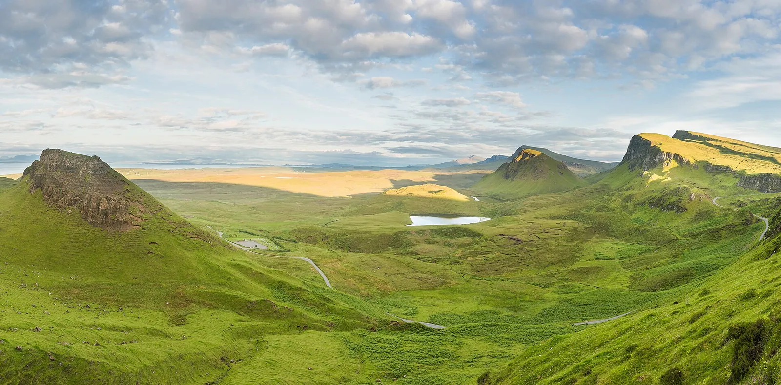 The dramatic landslip landscape of the Quiraing on the Isle of Skye