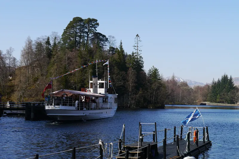 The SS Sir Walter Scott steamship on Loch Katrine