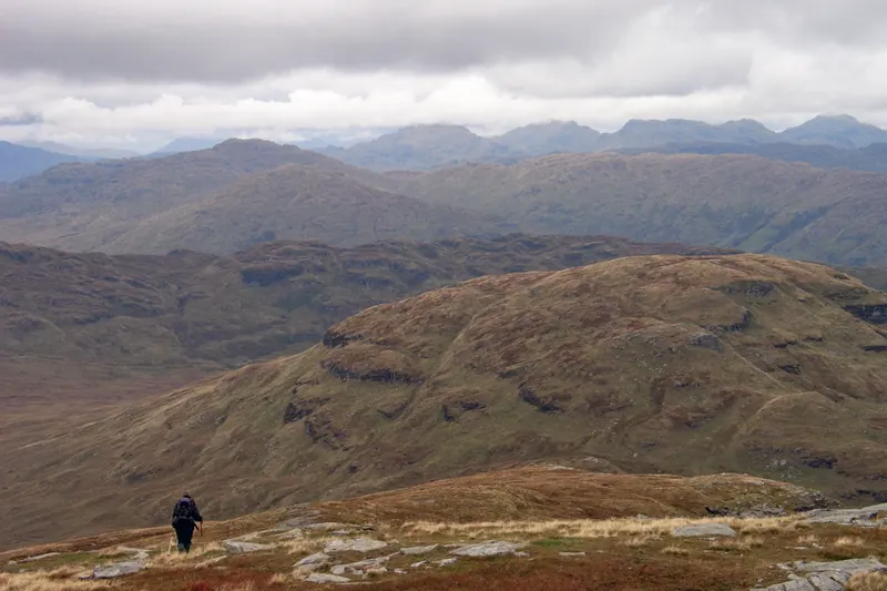 Hiking the ridge of Ben Lomond