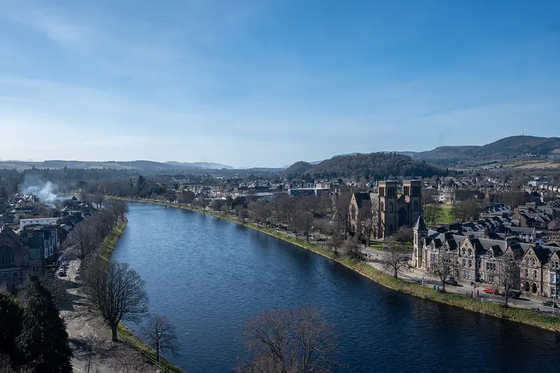 The River Ness flowing through Inverness