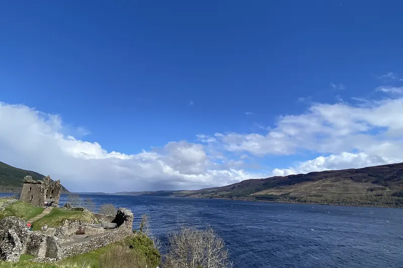 Exploring the ruins of Urquhart Castle