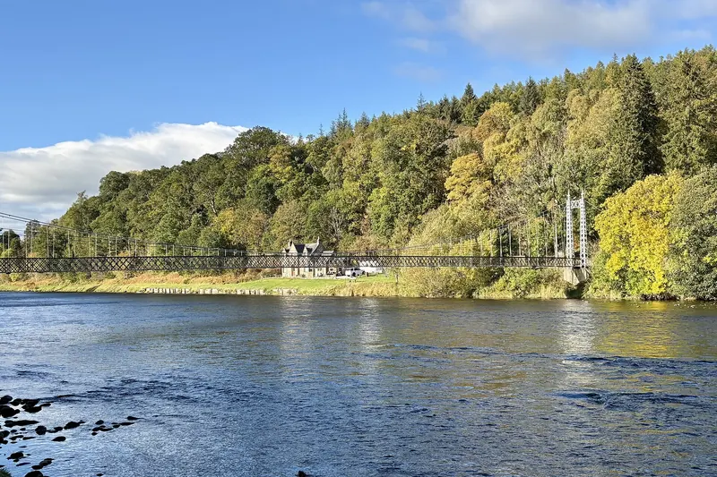 The Victoria Footbridge over the River Spey at Aberlour