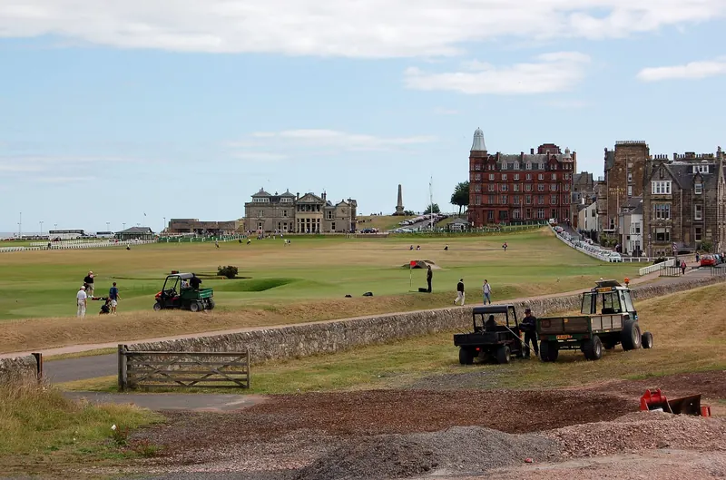 The Old Course at St Andrews, the home of golf