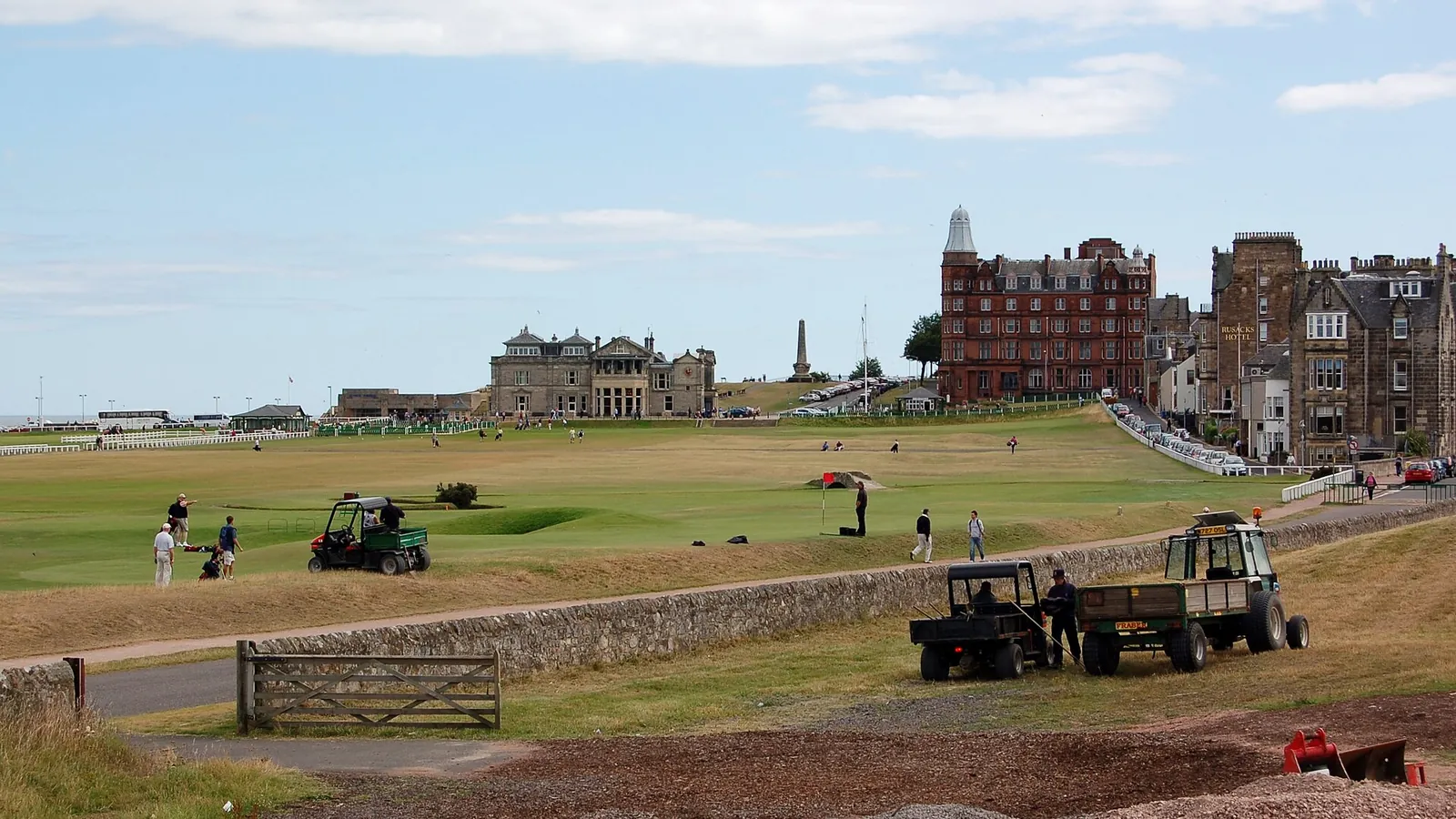 The Old Course at St Andrews, the home of golf