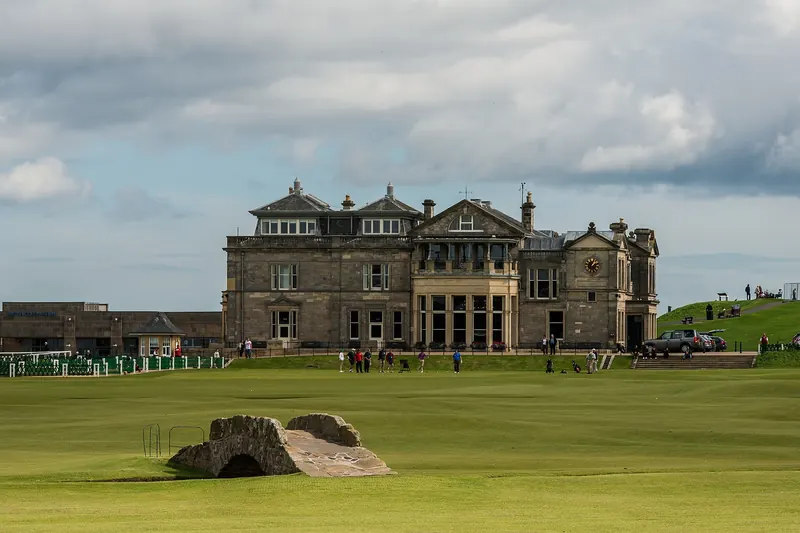 The R&A Clubhouse overlooking the Old Course
