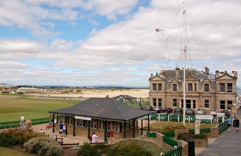 Walking a public path across the Old Course at St Andrews