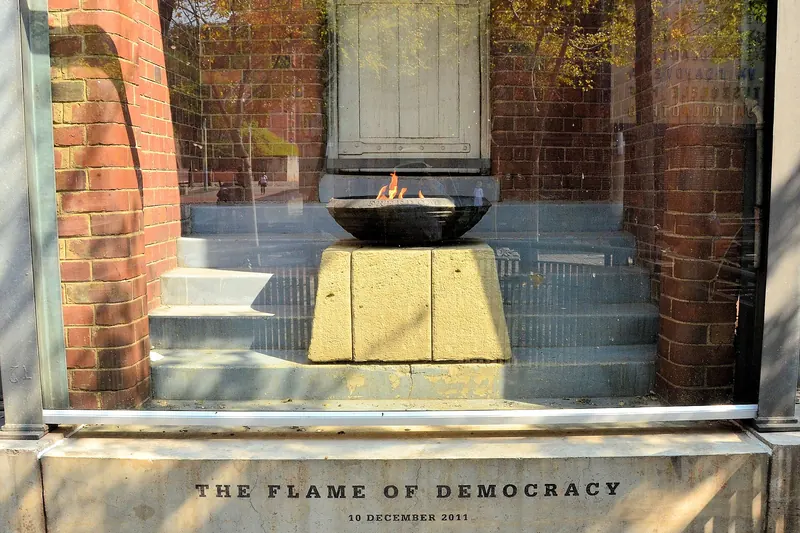 The Flame of Democracy at Constitution Hill in Johannesburg