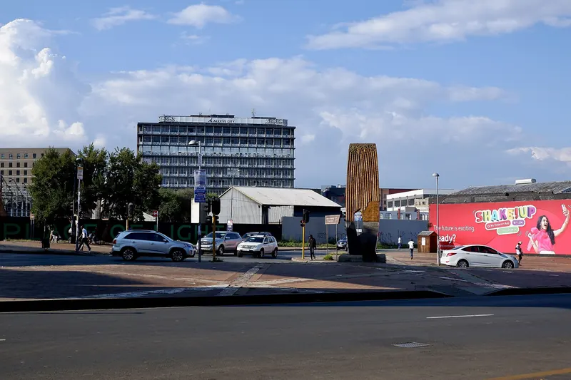 A colourful art installation in the Maboneng precinct of Johannesburg