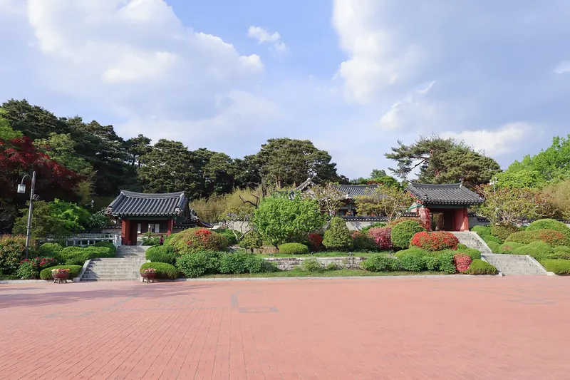 A traditional tile-roofed building at Ojukheon in Gangneung