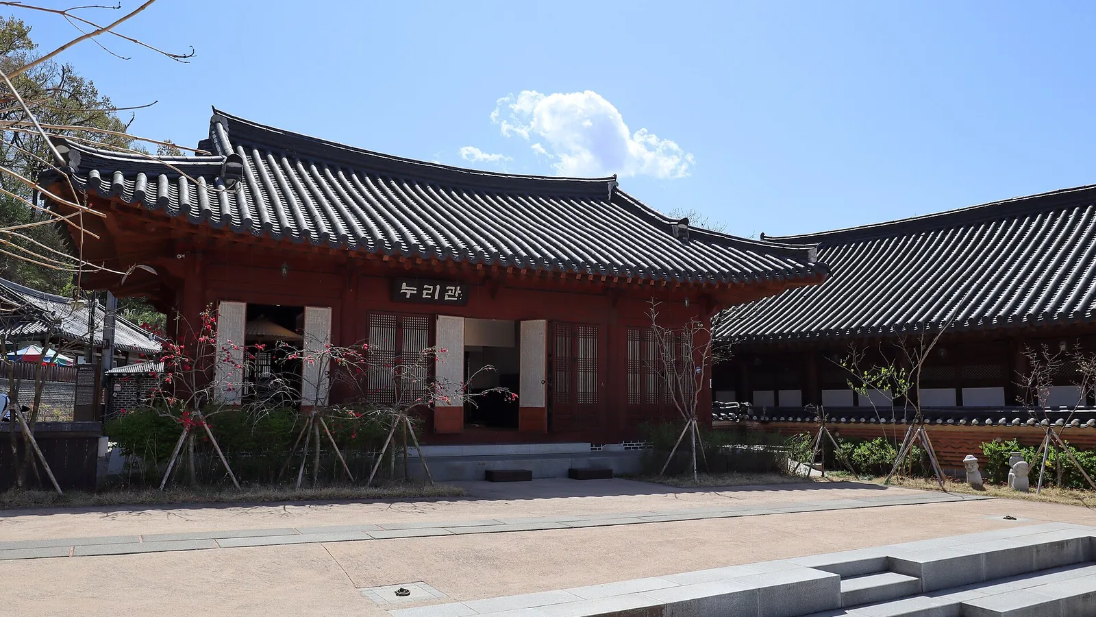 Tile-roofed hanok houses in Jeonju Hanok Village