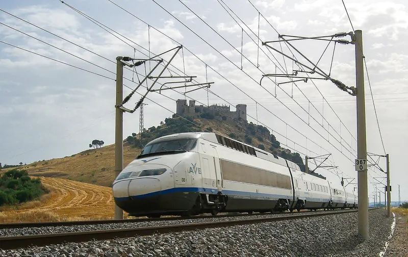 An AVE high-speed train on the Spanish network