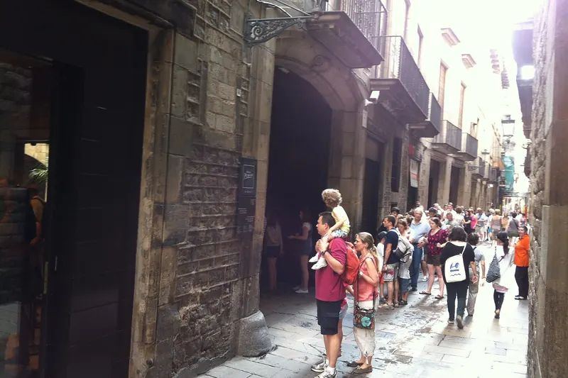 The entrance to the Picasso Museum in its medieval palace on Carrer Montcada