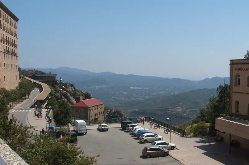 The serrated rock pinnacles of the Montserrat massif
