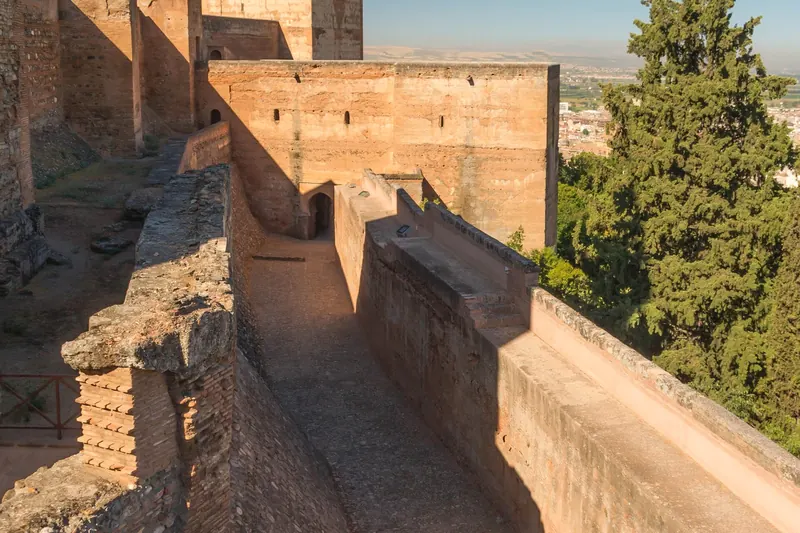 The ramparts of the Alcazaba fortress at the Alhambra