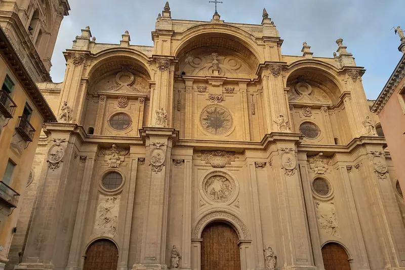 The facade of Granada Cathedral