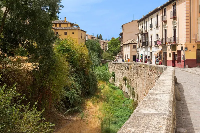 The Carrera del Darro along the river below the Alhambra