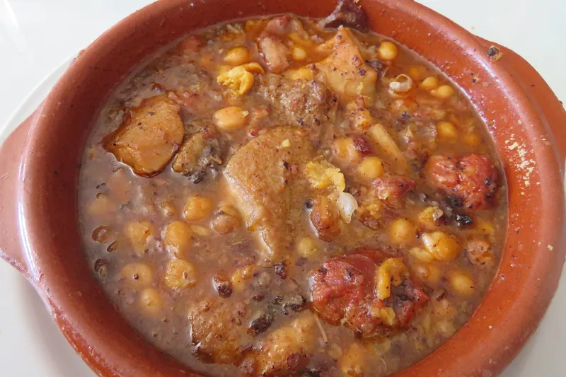 Callos a la madrileña — tripe stewed with chorizo and paprika