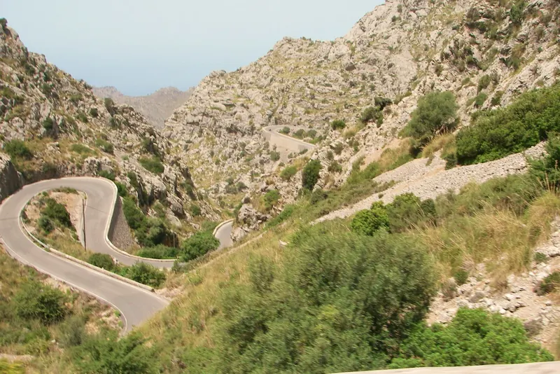 The hairpin descent of the road to Sa Calobra