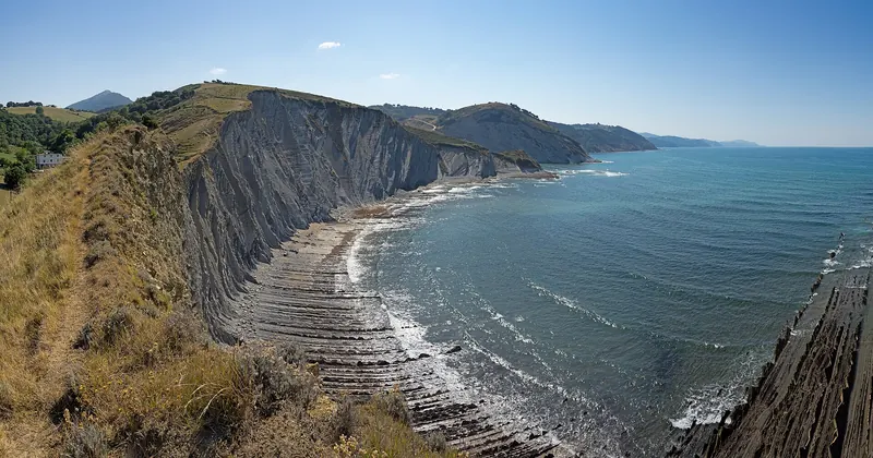The flysch cliffs on the coast between Deba and Zumaia