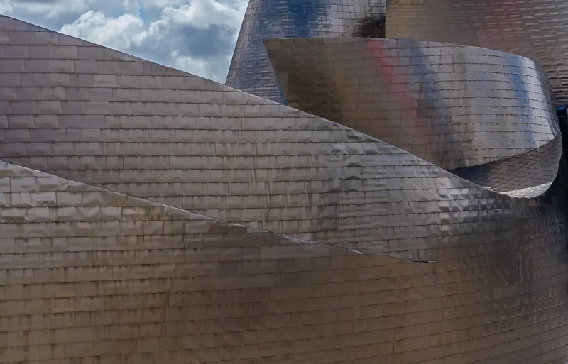 The Guggenheim on the riverside in Bilbao