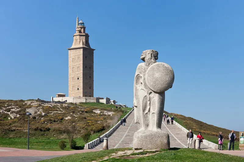 The Roman lighthouse known as the Tower of Hercules at A Coruña