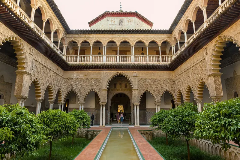 The Patio de las Doncellas in the Real Alcázar of Seville