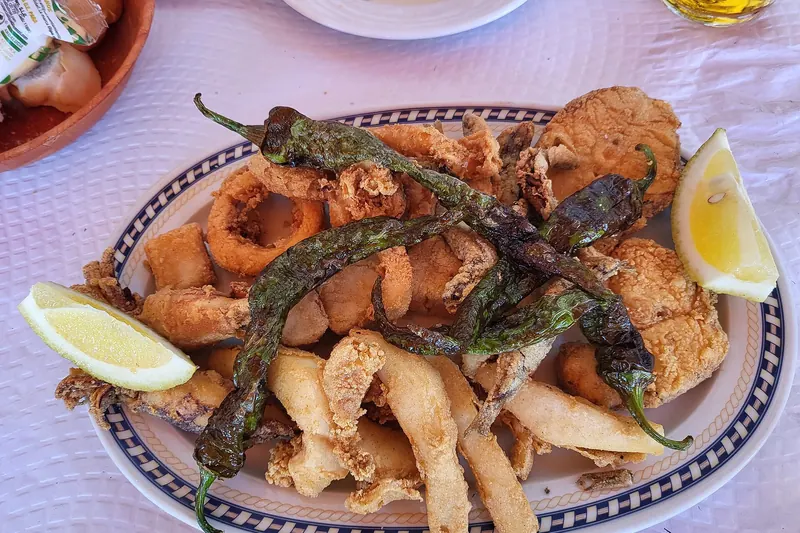 A plate of Andalusian fried fish