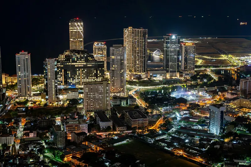 The Colombo skyline seen from the Lotus Tower