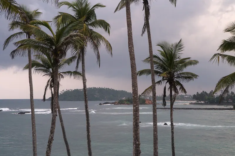 The view from Coconut Tree Hill over Mirissa beach