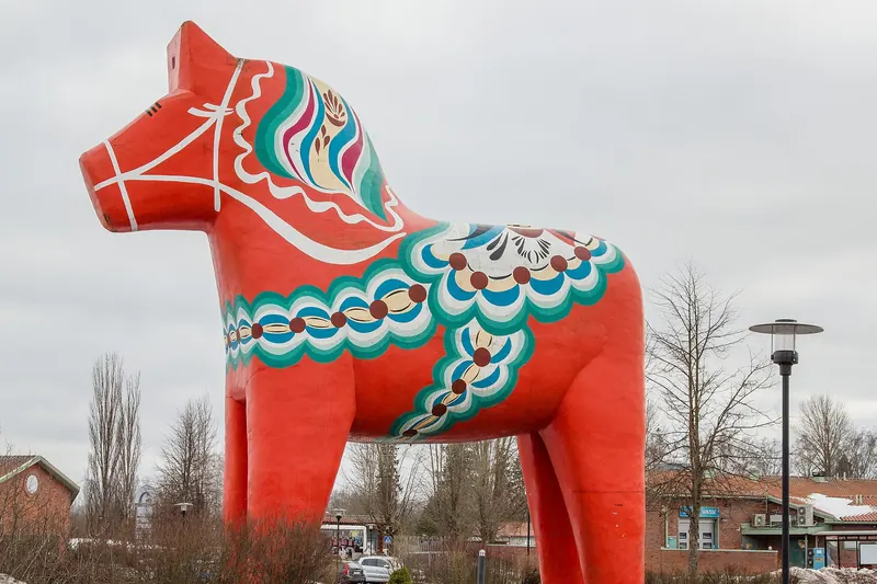 A giant Dala horse in Avesta